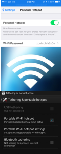 Set up a personal HotSpot